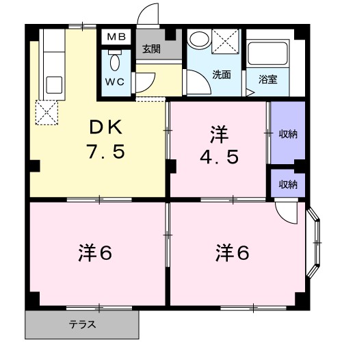 サニーハイツ 間取り図