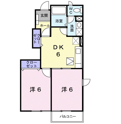 エスポアヒルズＢ 間取り図