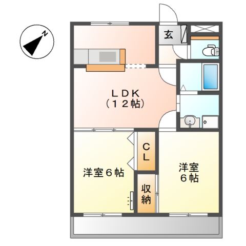 ベルメゾン高丘 間取り図