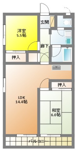 マンションアルボ 305号室 間取り