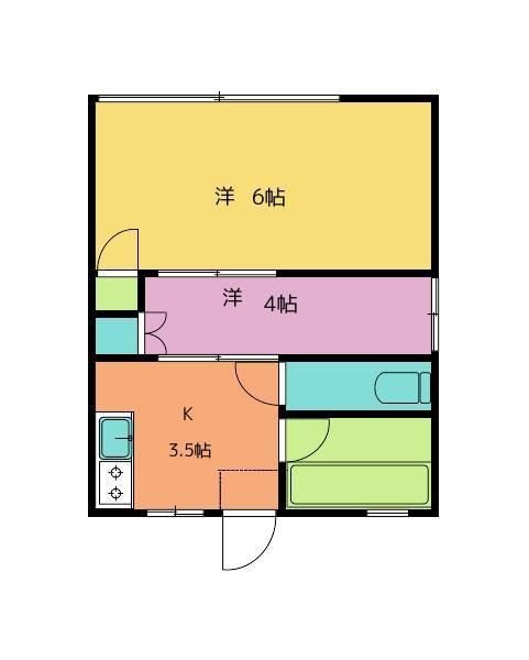 エイミック 103号室 間取り