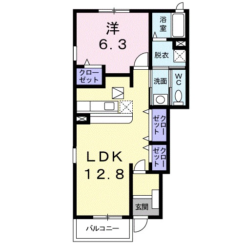 プラシードⅠ 間取り図