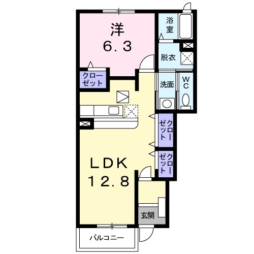 プラシードⅠ 間取り図