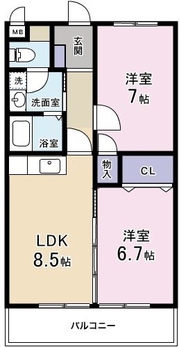 ハミング白木 間取り図