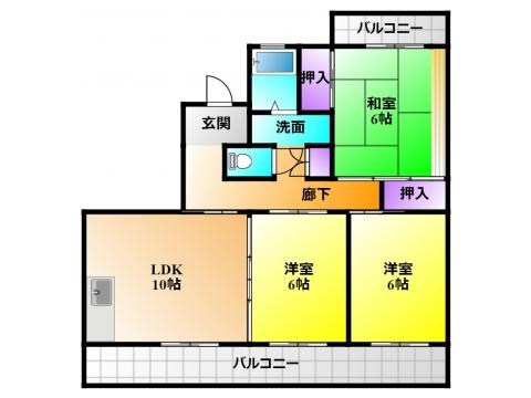 マンションPINOⅠ 202号室 間取り