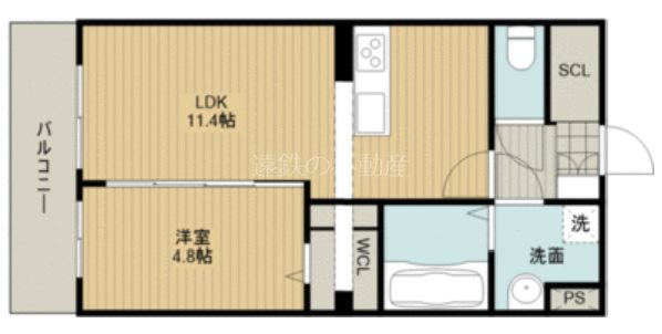 田畑ハイツルシアスⅧ 間取り図