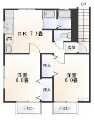 コーポ白川D 間取り図