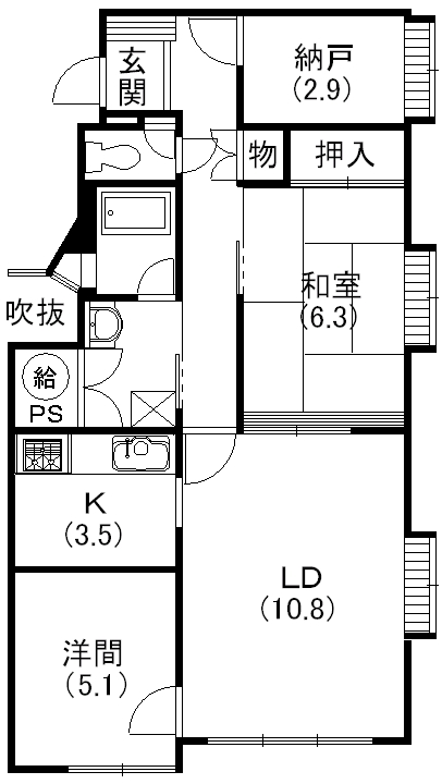 ガーデンロゼ高町 間取り図