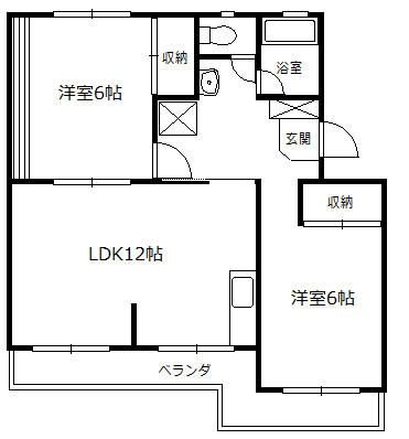 黒柳ハイツ 間取り