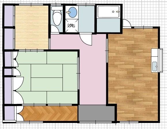 富部区公会堂前貸家 間取り図