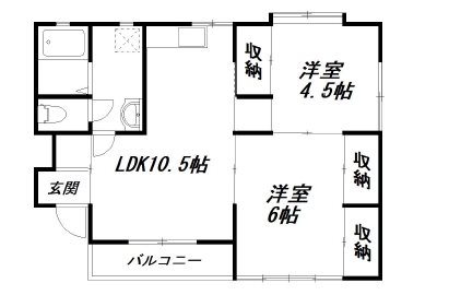 コーポかつら 間取り図