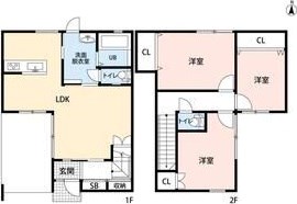 キャレブラン三島 間取り図