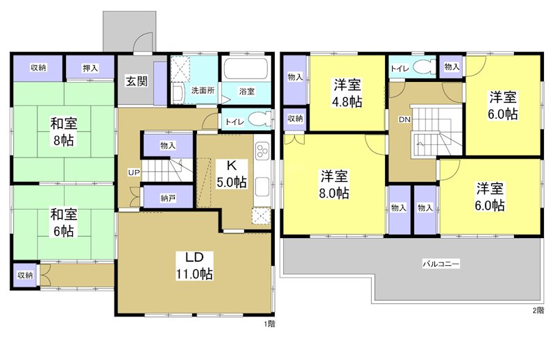 浜松市浜名区新都田2丁目 間取り図