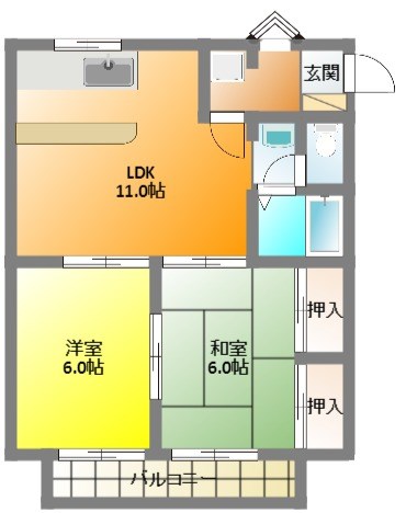 グリーンハートⅠ 間取り図