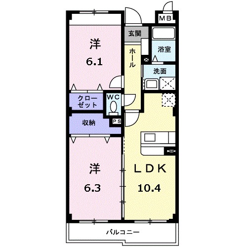 プラシードＢ 間取り図