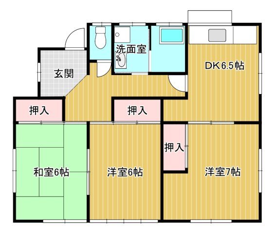 和合北借家2-18-26 間取り図