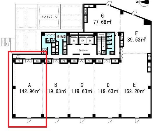 遠鉄田町ビル 8F(A)号室 間取り
