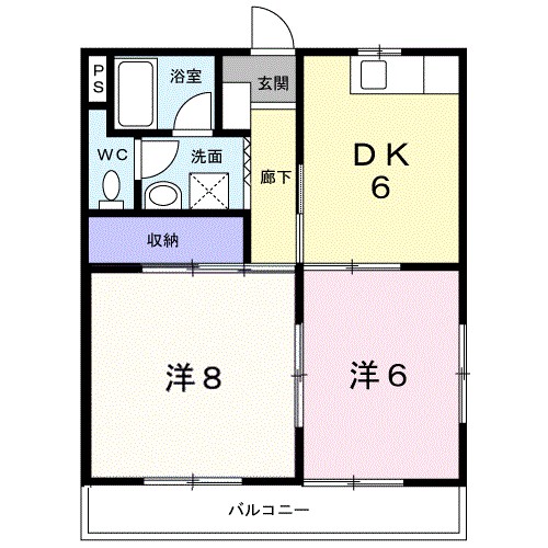 ハイツ百合の木Ⅰ 間取り図