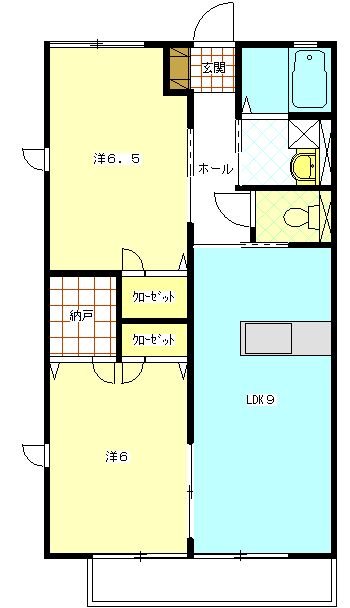 サンコートヴィラＥ 間取り図