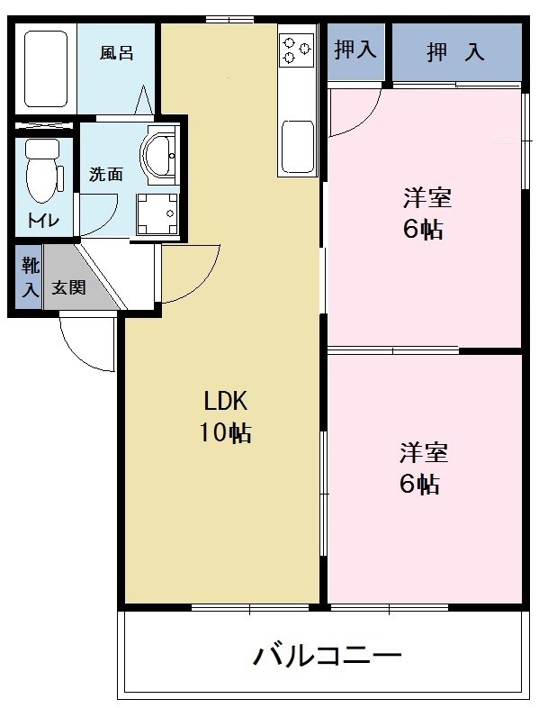 イーグルせんじゅB 間取り図