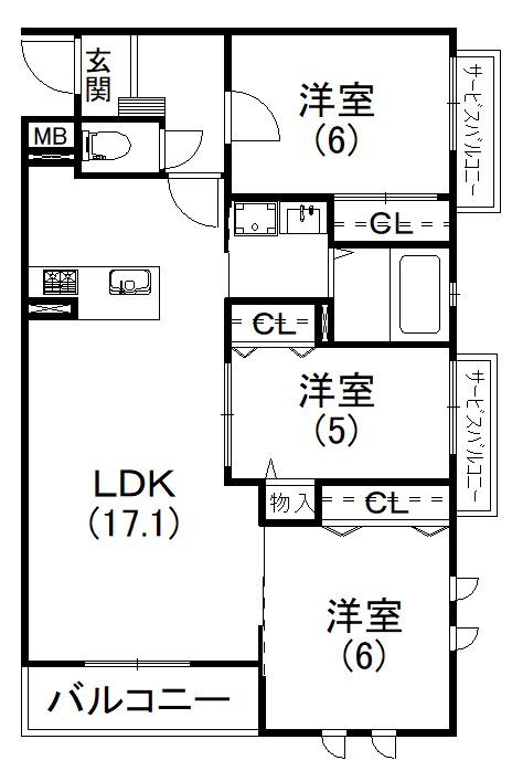 グランエミシス 間取り図