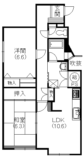 ガーデンロゼ高町 間取り図