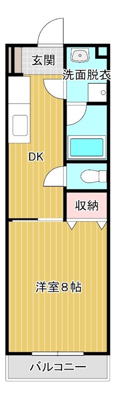 スカイウィング 301号室 間取り