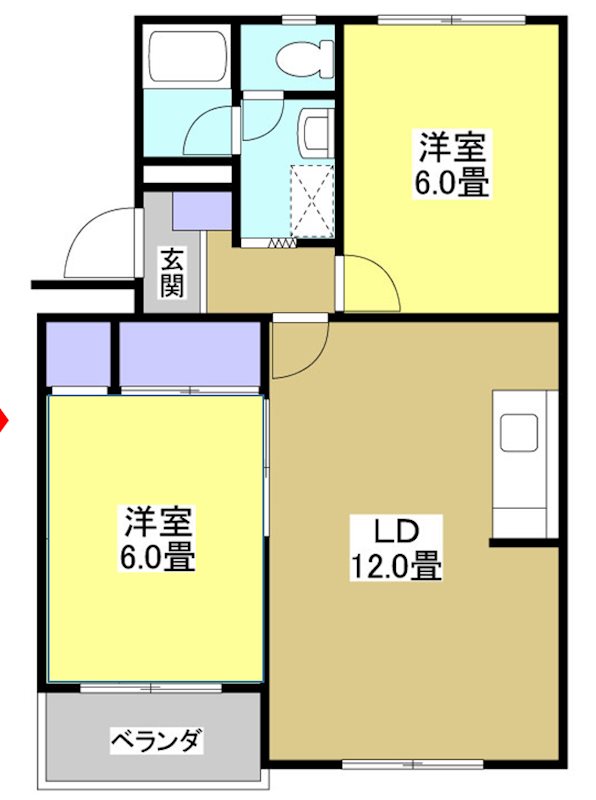 グリーンハイツ楊子 間取り図