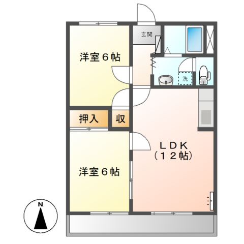 シャトー森平 間取り図