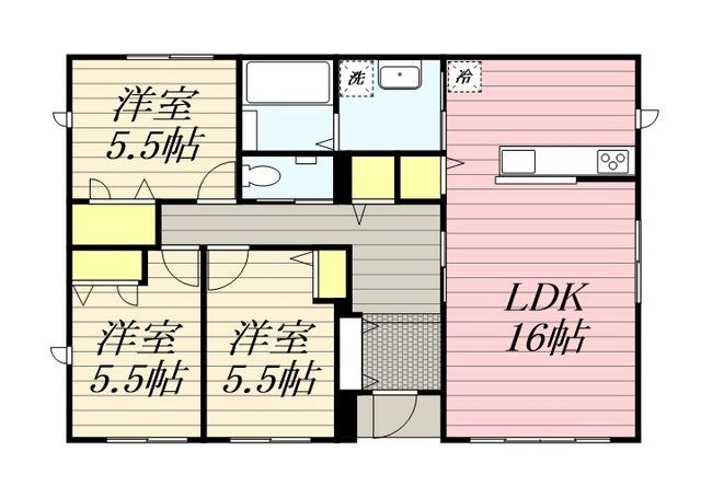 西山町戸建て 間取り図