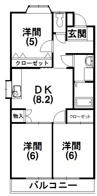 モンターニュⅠ番館 間取り図