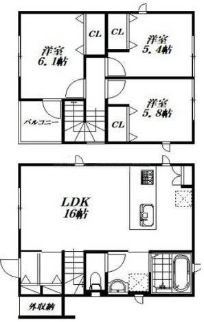 AGE&amp;#39;s home 富塚　B 間取り図