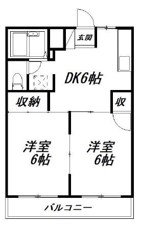 エルディム松Ⅱ 間取り図