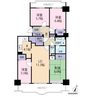 ライフ・イン・サーラ 502号室 間取り