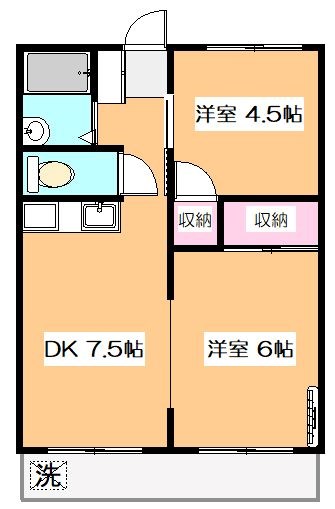 服部ハイツⅢ 間取り