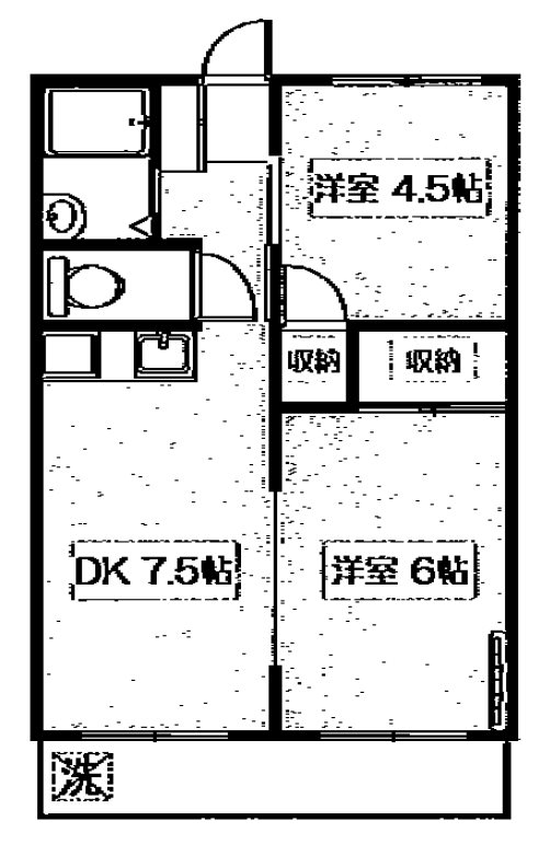 服部ハイツⅢ 間取り図