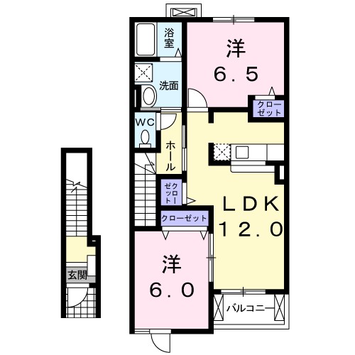 クリスタル　ティアラＡ 間取り図