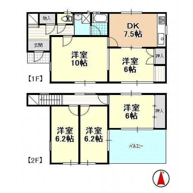 上西町957-5一戸建 間取り図