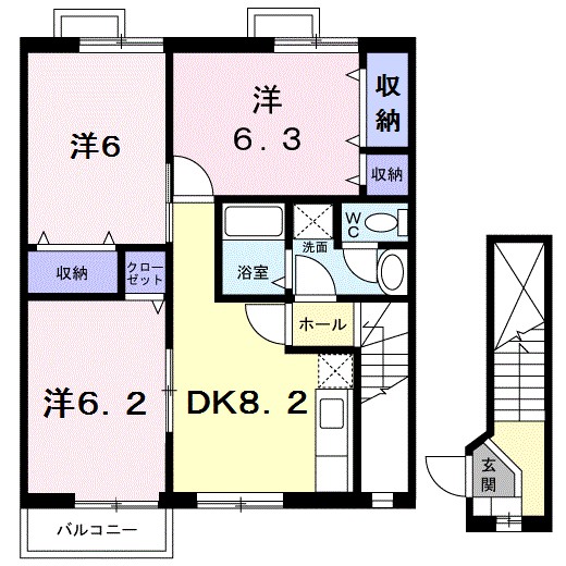 リヴインフォレストＡ 間取り図