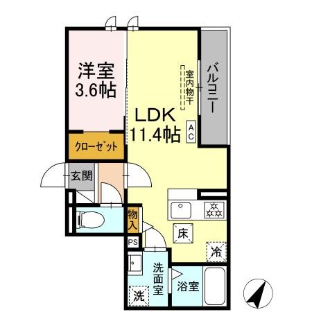 D-Hills栄町 間取り図