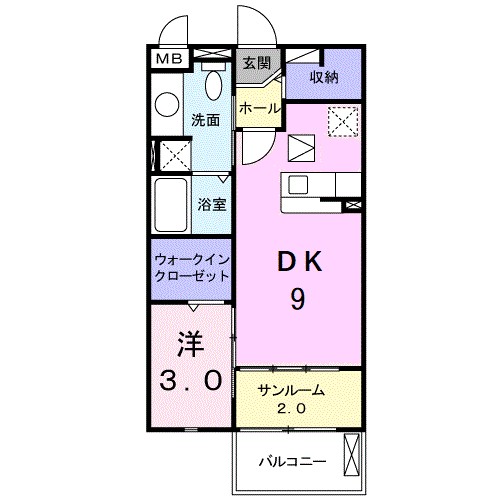 フローラミルト 間取り図