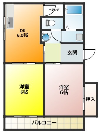 大石ハイツ 間取り図