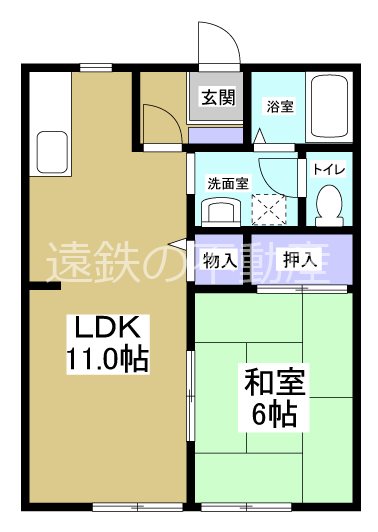 エスポワール・S.A 103号室 間取り