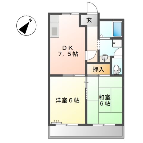 シャトレー瑞穂Ⅱ 間取り図
