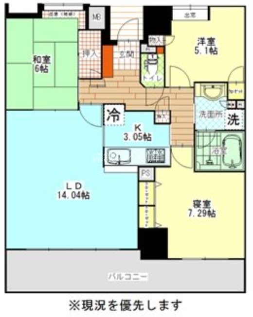セントラルタワー（1503） 間取り図