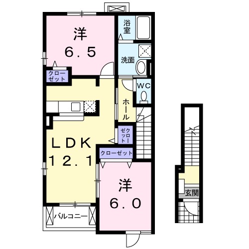 クリスタル　ティアラＡ 間取り図