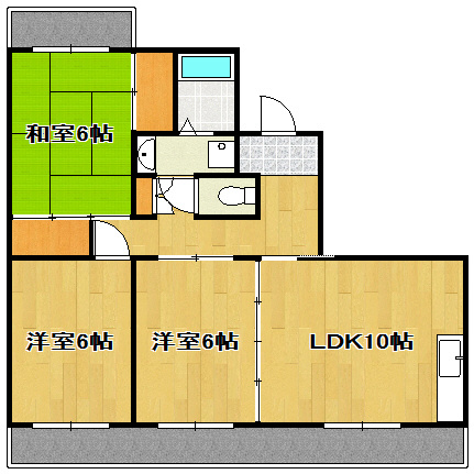 グリーンハイツA 間取り図