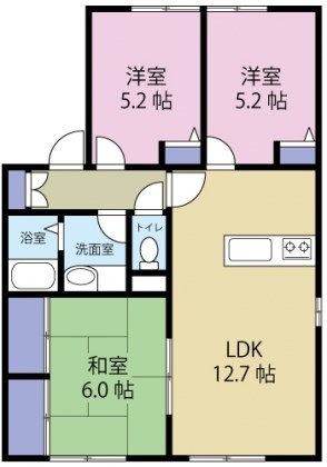 ディアス篠ケ瀬B 間取り図