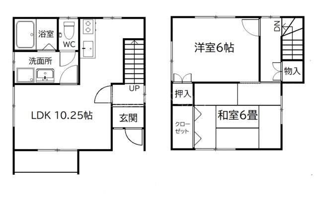 安松町鈴木貸家 間取り図