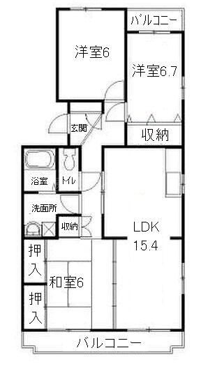エスポワールみしま 間取り図